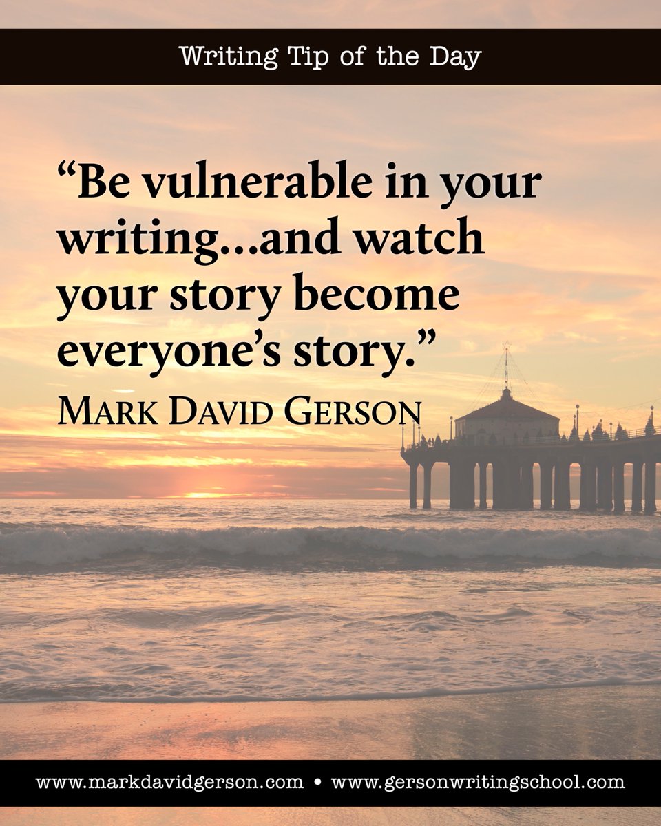 LegendOfQntana's tweet image. Writing Tip of the Day: “Be vulnerable in your writing…and watch your story become everyone’s story.” • gersonwritingschool.com #writingtips #writingadvice #writingcommunity
