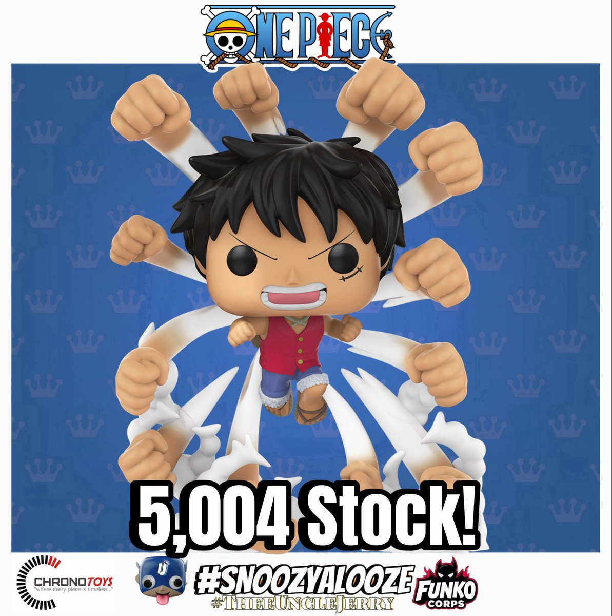 TheeUncleJerry's tweet image. 🗣️ STOCK/DROP UPDATE!! 🚀

Pop! Monkey D. Luffy (Gum Gum Gatling)
[Shared with chronotoys]

👉 bit.ly/4ckRoj1

📌 Loaded stock is pictured. Stock can change by drop day. 

📌 NO chronotoys sticker

#Funko #onepiece #ad