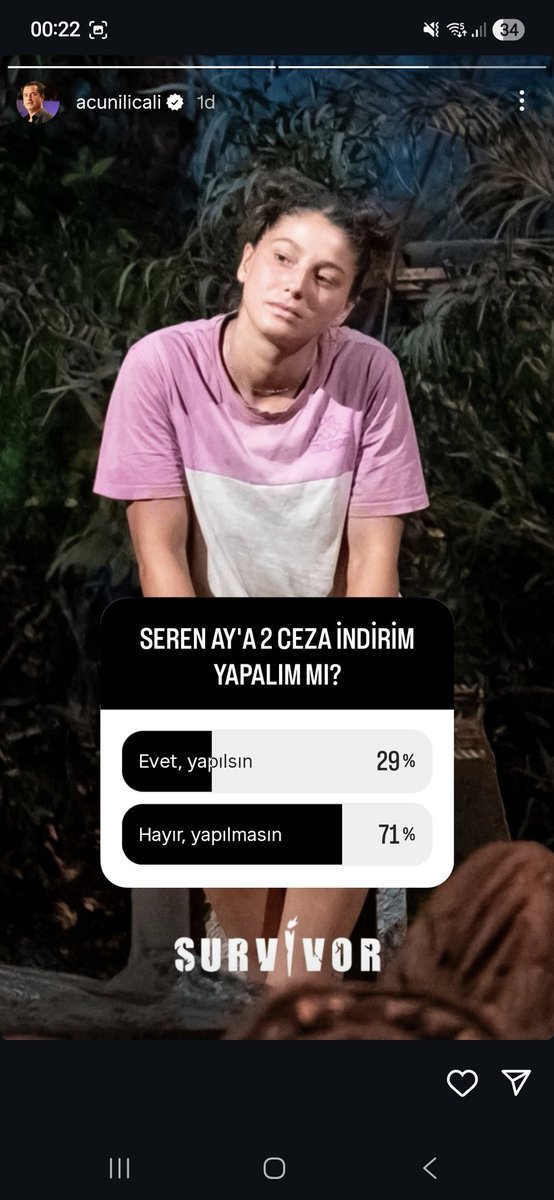 Ben hayırı basmıştım bot diyenler var Serenay için sevmiyorum Bayhan ve Barış'la uğraşıyodu #survivor2026
