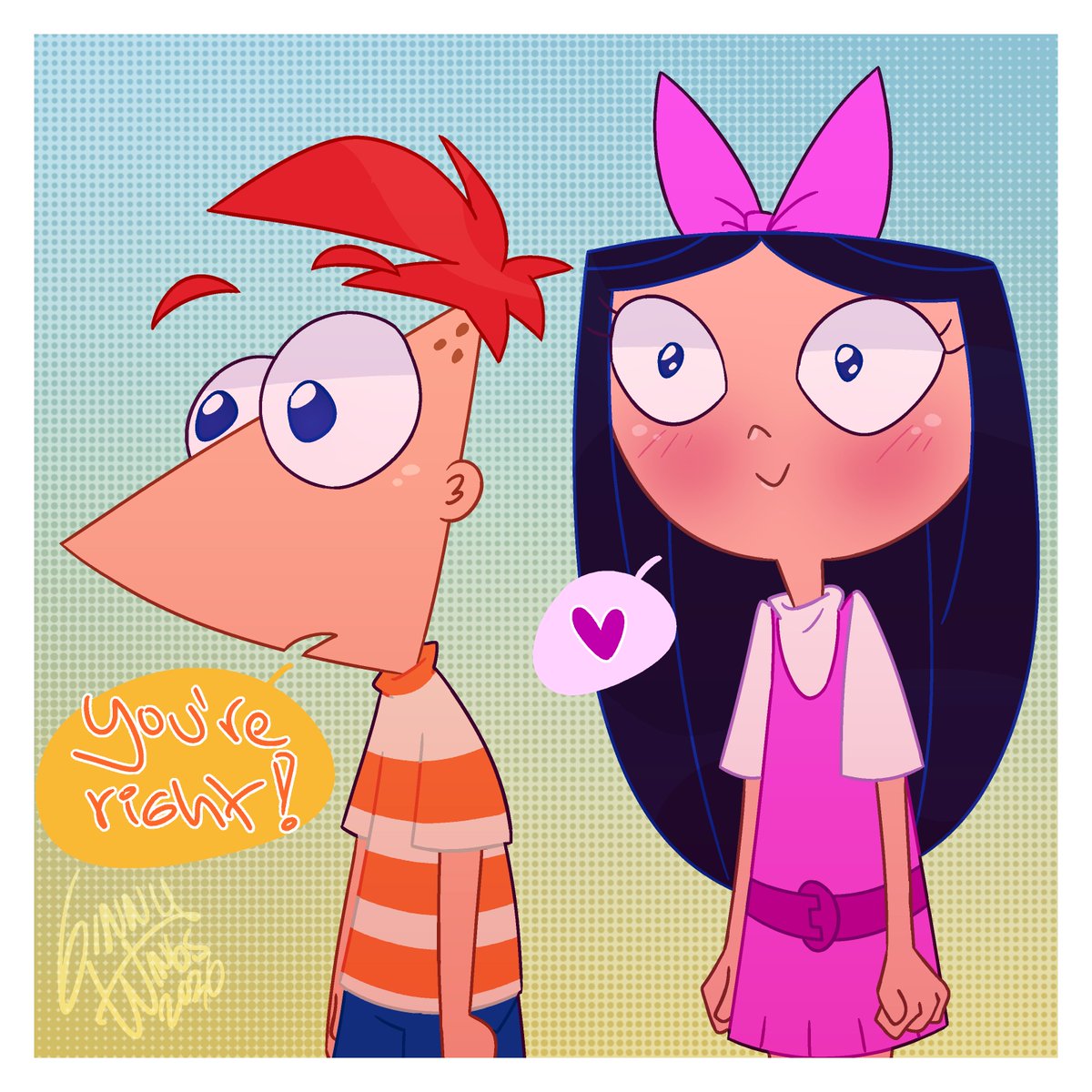 only one bed 🤭🧡🤎 #phineasandferb #phineasandferbfanart #phinbella
1/3