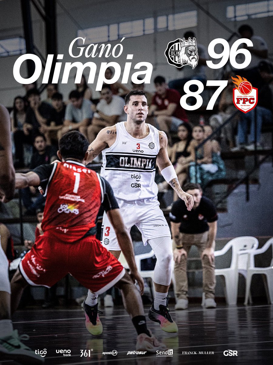 OlimpiaKings's tweet photo. 💪🏻 ¡GANÓ #𝗢𝗟𝗜𝗠𝗣𝗜𝗔! 🤍🖤🤍 https://t.co/fCaijPpfYT