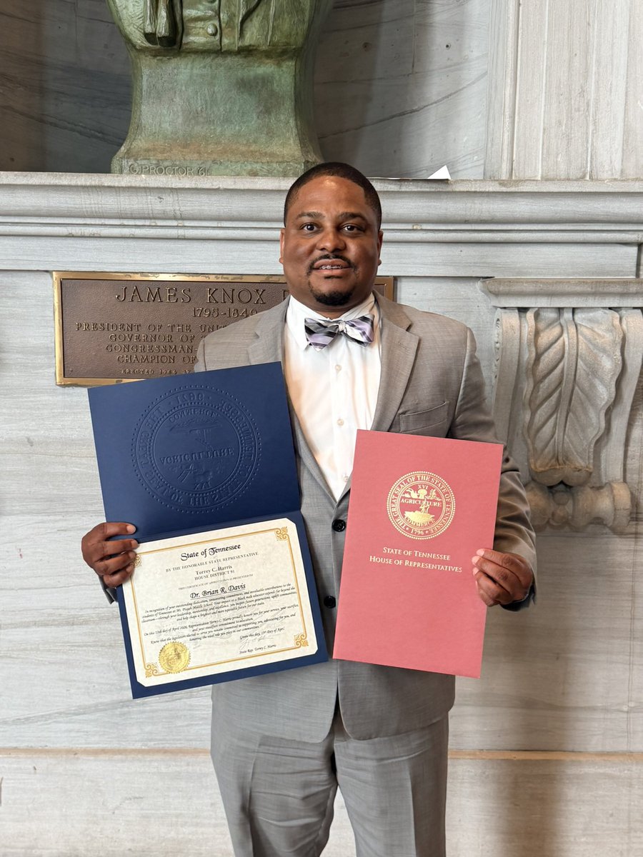 Brd702's tweet photo. What a week! I truly appreciate Tennessee State Representative @TorreyHarris901 for this honor! https://t.co/KNFMZk3Zsd