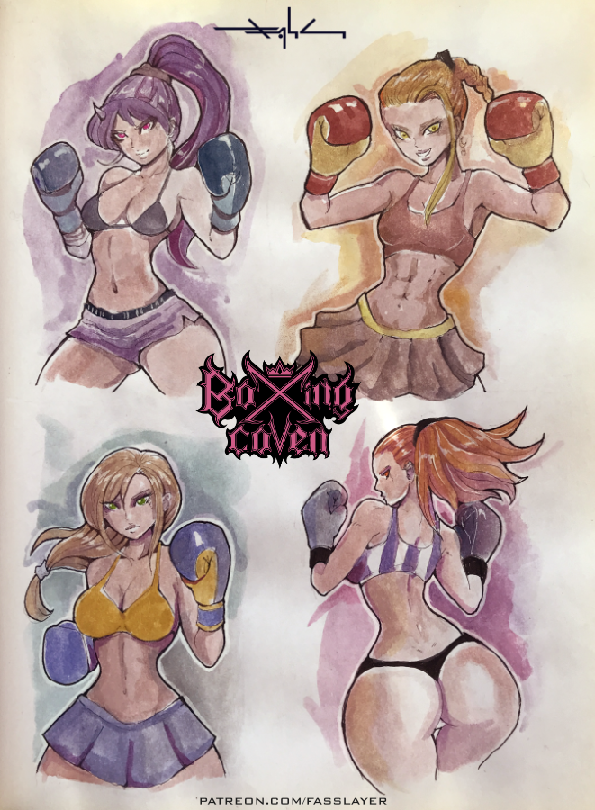 FASSLAYER's tweet photo. First roster pack from Boxing Coven is now available. A series of original fighters from a dark boxing world.
Get it on my deviantart and patreon shop:
https://t.co/CgFDoxjKik
https://t.co/1TVaZhJwxW
#boxingcoven #boxingwomen #femaleboxer #roster #characters https://t.co/UZ4irueto1