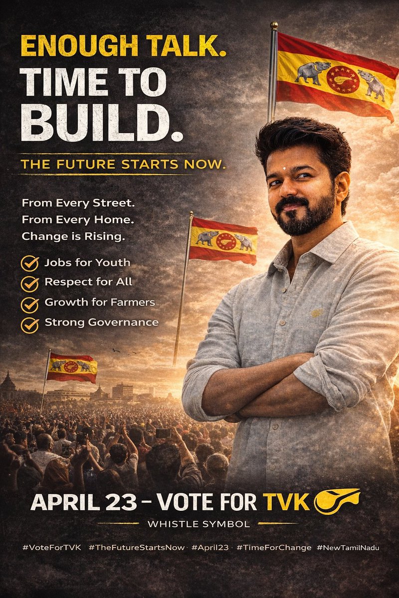 sdeepankumar's tweet photo. @irshad5005 @TVKVijayHQ #VoteForTVK #NextGenTN #RiseForChange #April23 #TVKVijayHQ https://t.co/okTfzHHRPJ