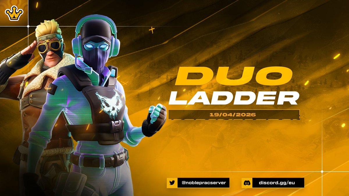 NoblePracServer's tweet image. We're hosting a Duo Ladder today!🔥

• Top 100 = Division 3 Invite 🎯
• Games from 19:00 - 22:00 CEST

We'll send out all invites tomorrow😉

Check out #ladder-updates for more information! Join Below 👇