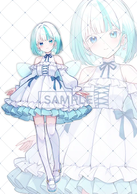 【Work】 先日デビューされたBUBBLE所属のスノー・シアン様(@ snow_siann)のお姿をお仕立てさせていただきました。