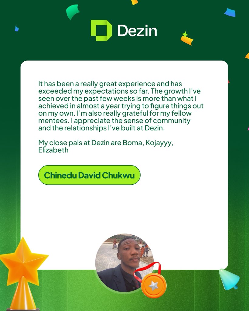 Our mentee of the week is <a href="/Broiscreative/">That UX Bro</a> 💚

He is someone who kept showing up, doing the work, and actually applying what’s being taught.

Love to see it. Congratulations 🎊