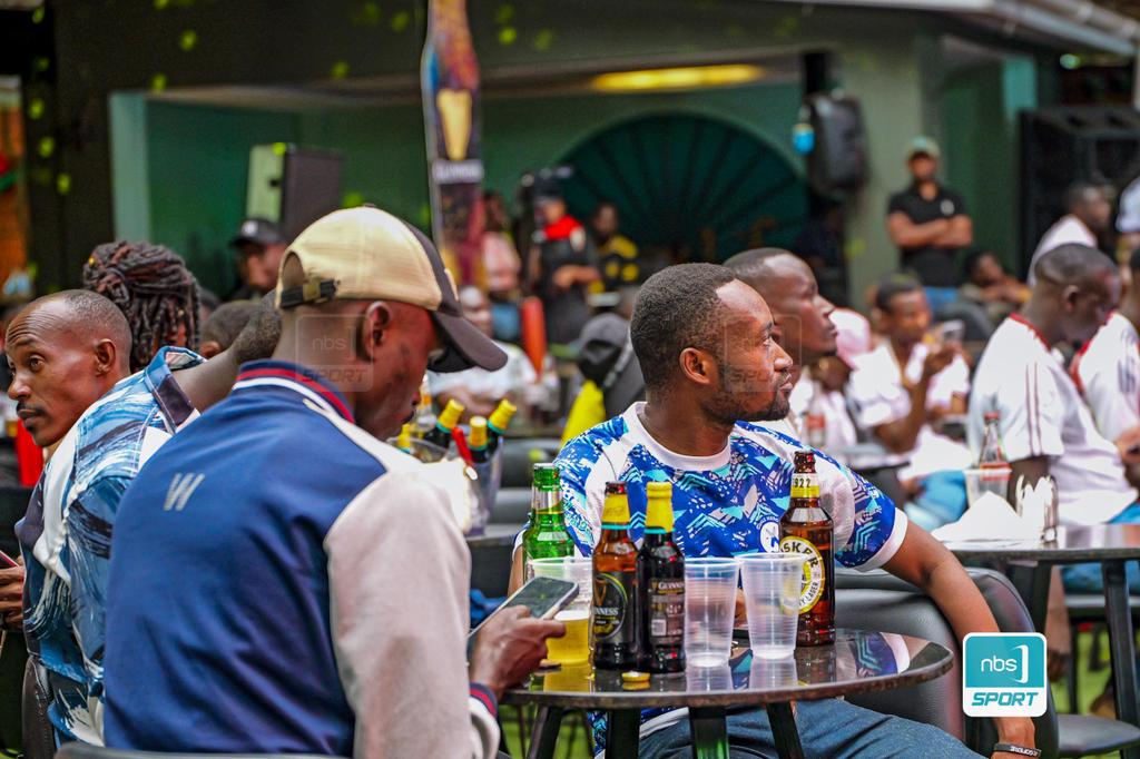 NBSportUg's tweet photo. There's no leaving the venue.

@thevillaUG has served a proper Judgment Day experience 

#GuinnessMatchday #EPLKuNBSport #NBSportUpdates https://t.co/LKjnOVx2kB