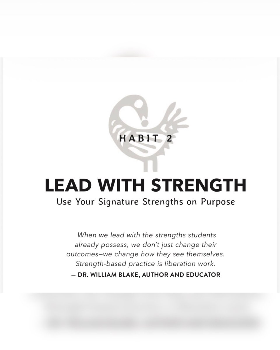 SchoolPsychLife's tweet image. No one talks about this but “strength-based practice is liberation work.”

Dr. Will Blake with the 🔥 quote for Habit 2: Lead with Strength. What does this quote mean to you?

Shift to What’s Strong available now!

amazon.com/Shift-Whats-St…

#shifttowhatsstrong #parents #educators