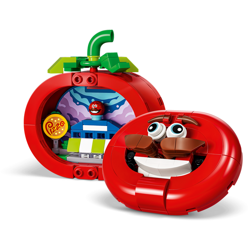 The LEGO Fortnite Tomatohead set has a little Pizza Pit build