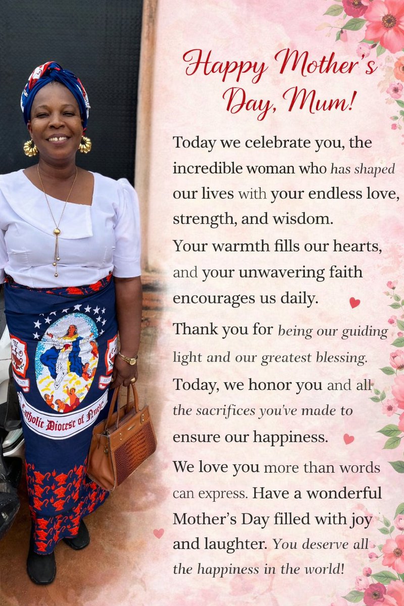 Simplyvicky11's tweet image. Happy mothers day UGOSIMBA🥰🥰🥰🥰🥰
#catholic
#motheringsunday
#mothersday
#CWO
#X
#viraltrend