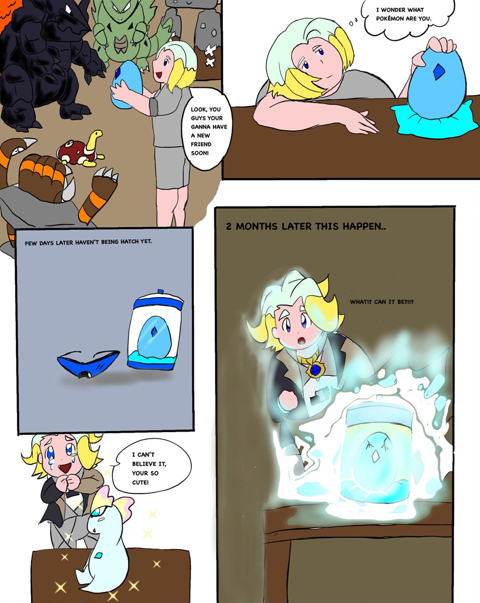 Yingxingtw121's tweet image. I made a manga about Gordie got his first time getting ice and rock pokemon on his birthday. He always dislike ice Pokemon. His mom really wants him try out Pokemon that is ice type.
#pokemon #pokemonsword #pokemonshield #gordie #makuwa #pokemonfanart #myart #manga