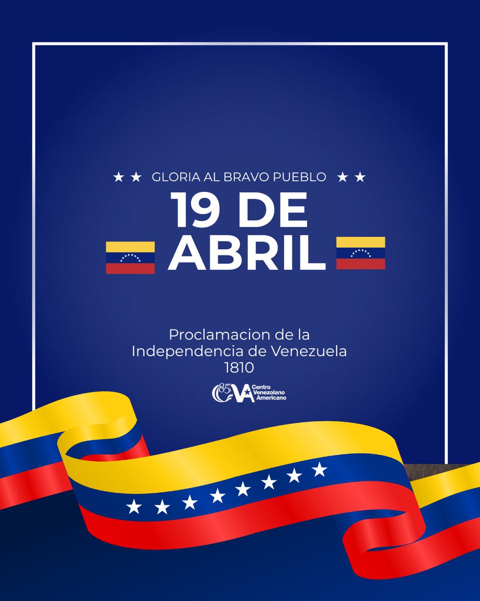 ucabcva's tweet photo. ¡Celebramos el espíritu de libertad! 🇻🇪✨ Un día como hoy en 1810, Caracas alzó su voz y marcó el inicio de un camino irreversible hacia la independencia. En el Centro Venezolano Americano honramos esa valentía que define nuestra identidad y nos une como ciudadanos del mundo.🌍🤝 https://t.co/SXf7l2VJlM