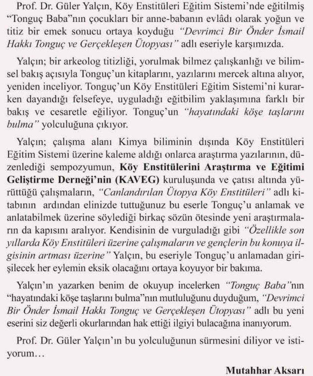 koy_aras's tweet photo. 🗓️KAVEG'in Kurucu Başkanı Prof. Dr. Güler YALÇIN'ın konuşmacı olduğu etkinlik, 22.04.2026 19:00'da Bodrum Ticaret Odası'nda gerçekleştirilecek.

Prof. Dr. Güler YALÇIN'ın, 'Devrimci Bir Önder İSMAİL HAKKI TONGUÇ ve Gerçekleşen Ütopyası' adlı kitabı çok yakın zamanda yayınlandı. https://t.co/eyhNKJn51s