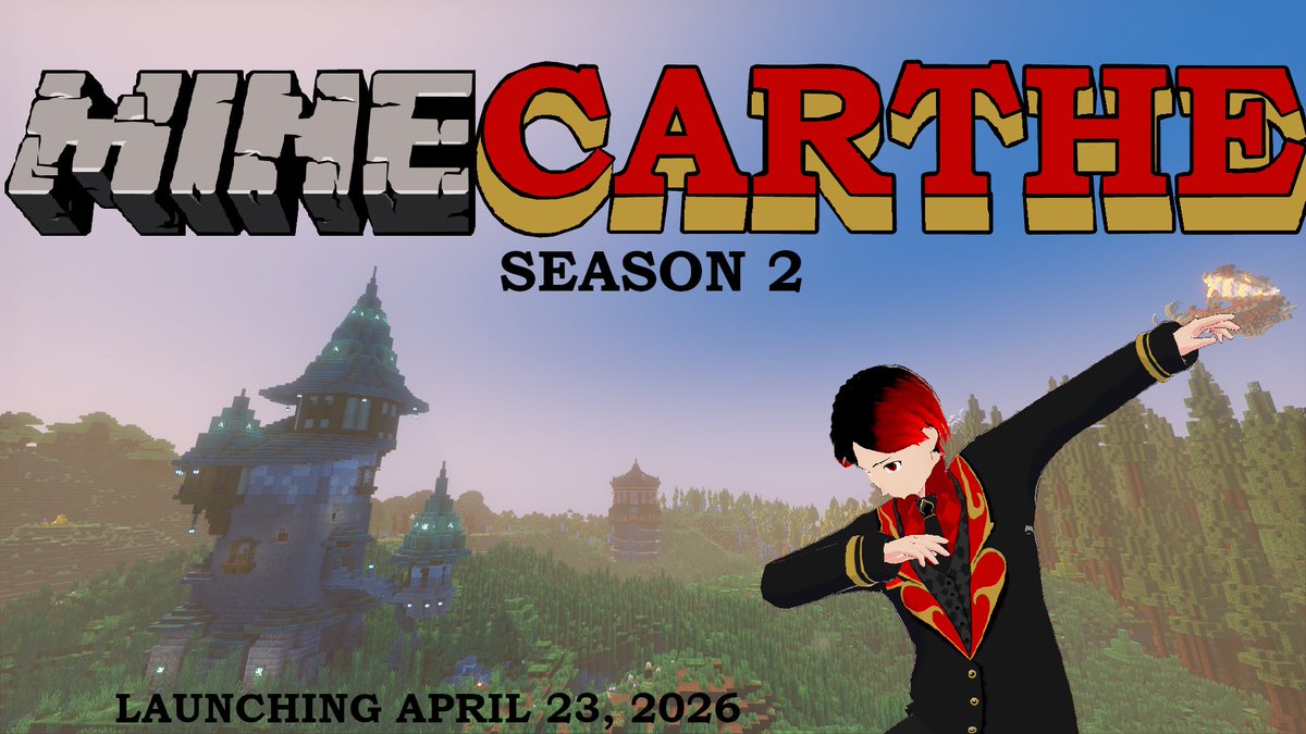 Jacque_CH's tweet photo. After almost a year, the MineCarthe SMP is BACK for a another season! 
This time, new hostiles and dungeons has popped up and with them comes new loot!
Will you join us in exploration and some good'ol jubilation? 
Join my discord server and DM me to join. Be there and be square! https://t.co/BhAaP347WZ