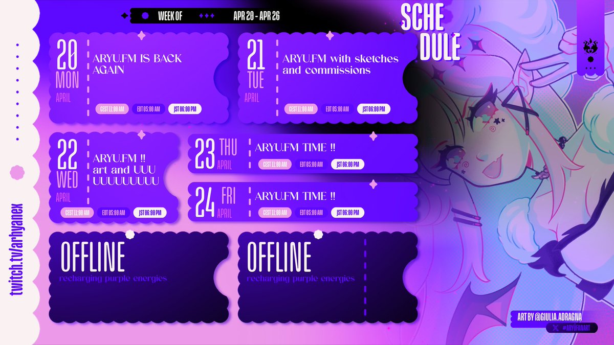 𐙚ARYŪ💜🏁 アリュウ vgen comms open tweet media