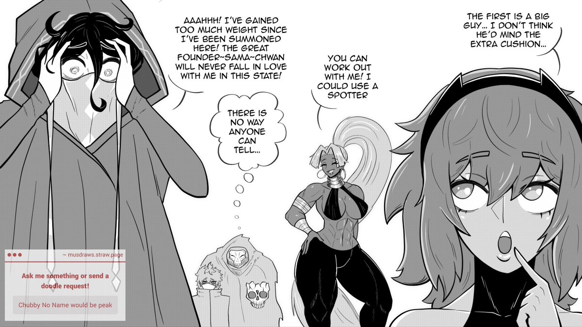 musdraws's tweet image. doodle request: chubby No Name Assassin 
#fgo #strangefake