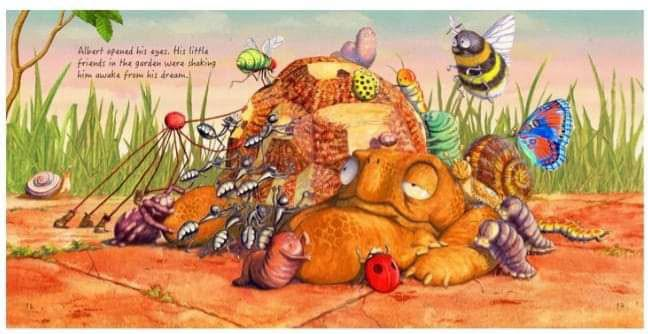 AlbertTortoise's tweet image. HIS LITTLE FRIENDS WERE SHAKING HIM AWAKE FROM HIS DREAM... Discover more in #ALBERTthetortoise picturebook ALBERT SUPERSIZE. #AvailableNow 9 #ALBERT #picturebooks, 3 #BoardBooks &amp;amp; #ActivityBook Alberttortoise.com
#tortoise #bugs #bookart #oilpainting #illustration