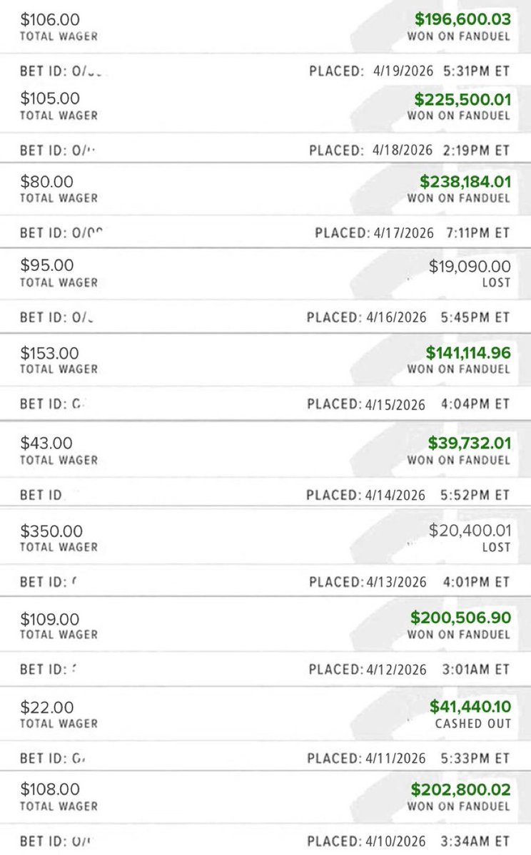 Real_raymac's tweet image. HAPPY MOTHERS DAY TO YALL PRETTY LADIES 🔥💐

AM SO SORRY FANDUEL 😭 — NOT MY FAULT I’M TOO GOOD WITH THESE HOME RUNS 💰⚾

TODAY ALL ABOUT THAT MOTHERLY LOVE 

Join the VIP to get such payout list 😌
Link 🔗 t.me/+uYVfjEmFFtxmN…

#sportsbetting #parlay #nba #winn