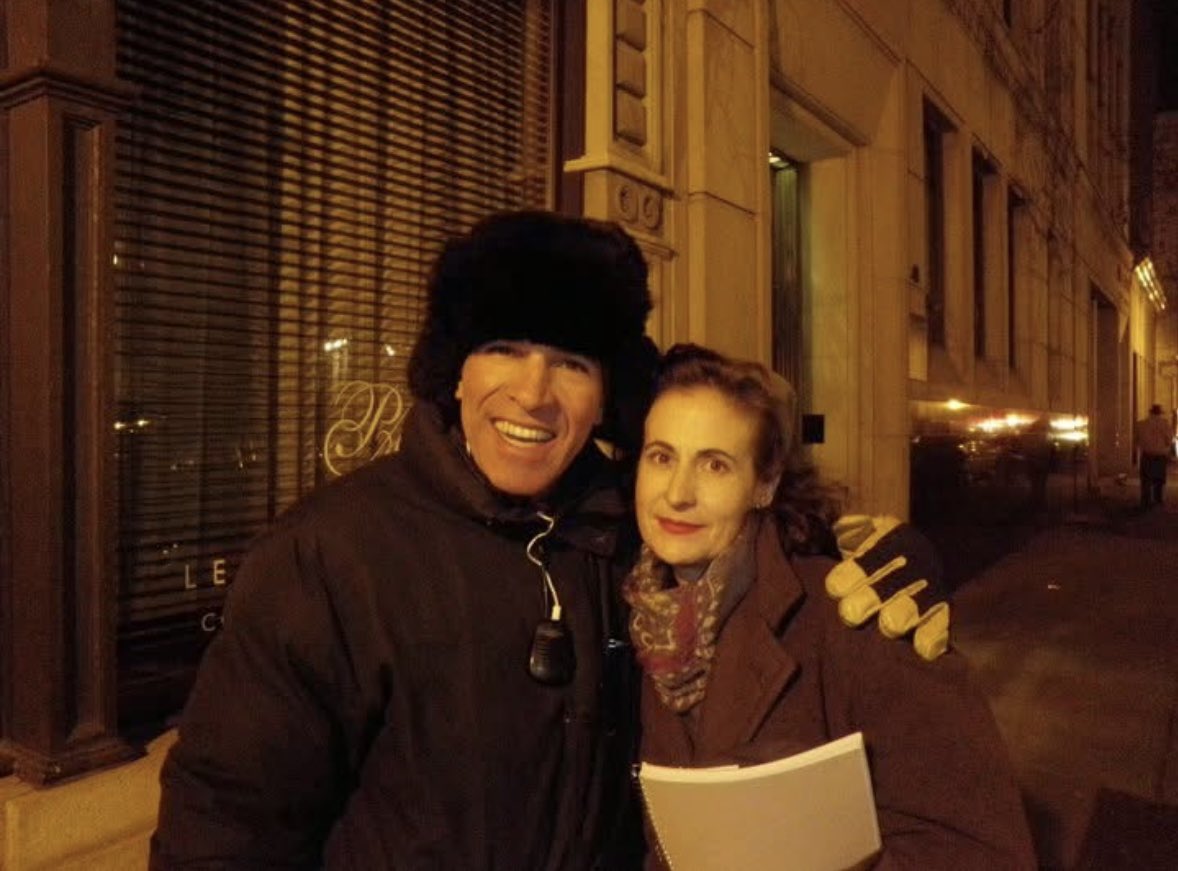 AmyJDrury's tweet image. November 2012. It was a freezing night shoot. The crew could hear my teeth chattering. Between takes the assistant director Myron Hoffert would signal me over &amp;amp; I’d step into his arms to warm me up until he said cut at every take. Merci Myron for your warm embrace. 💜 #OnTheRoad