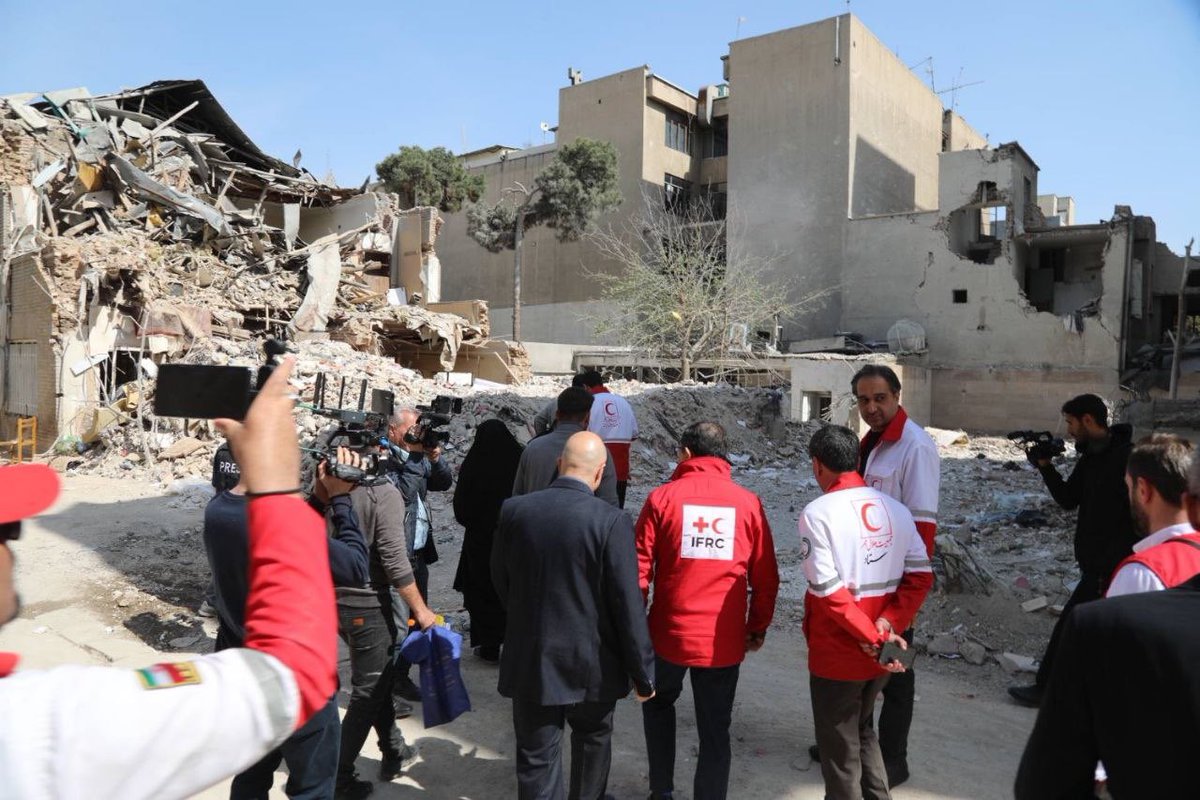 IFRC_MENA's tweet photo. From the very first moments of the outbreak of the conflict, the @Iran_RCS mobilized its nationwide network of staff, volunteers , rescuers and responders across all provinces to support affected communities,” said @Xcastel, IFRC Under Secretary General for National Society Development and Operations Coordination at the @ifrc  

He added during his visit to Iran that the @ifrc stands in full support of the @Iran_RCS as a trusted member, recognizing the scale, coordination, and commitment of its nationwide humanitarian response.
