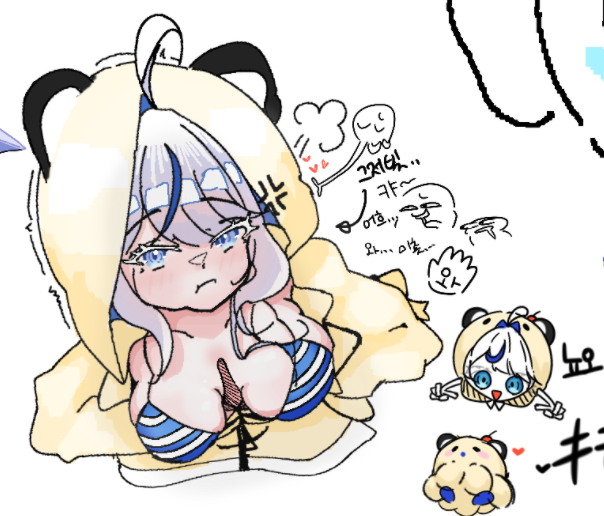 #kumorinart

작업방 마그마 웹에서 낙서한 뇨한 거 :)