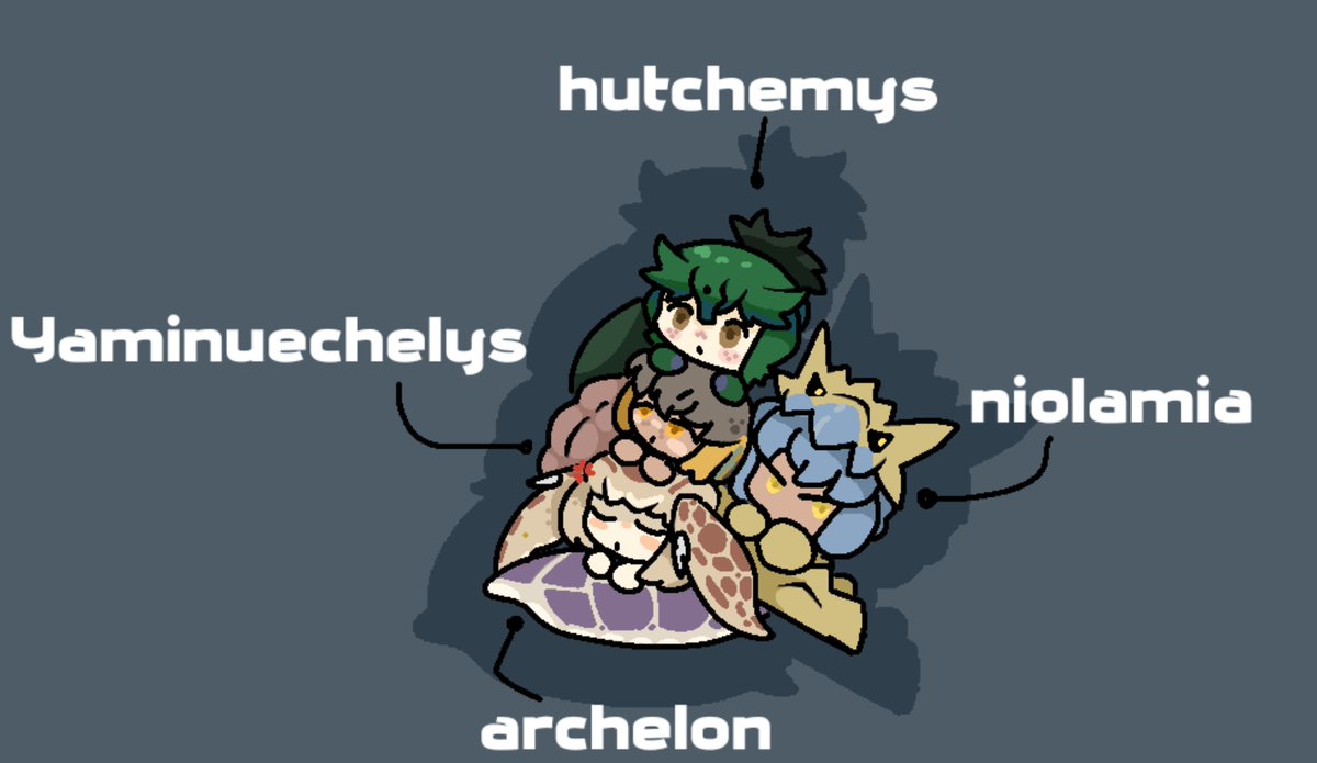 Medrako1's tweet photo. Turtles
#oc
#orifure #kemonofriends #hutchemys #yaminuechelys #niolamia #archelon #turtlegirl #turtlesgilrs #kemono_friends
#オリフレ #けものフレンズ #ハッチェミス #ヤミヌエケリス #ニオラミア #アーケロン #タートルガール #タートルガールズ https://t.co/9W28dPYjY2