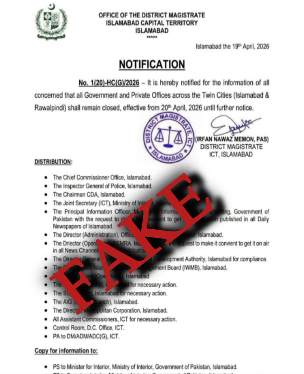 aliimranabbasi's tweet image. #Fake 
@dcislamabad