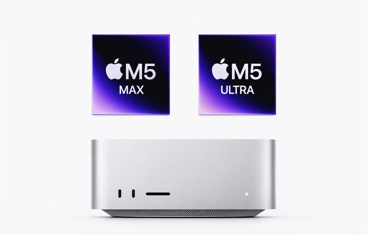 Apple_Geek_Actu's tweet photo. ✨🖥️Mac Studio M5 Max/Ultra ne devrait pas sortir avant octobre 2026

Suite à la pénurie de composants (RAM et SSD), Apple aurait choisi de prioriser la sortie des nouveaux MacBook, au détriment de ses Mac de bureau.

Malheureusement, il y aurait aucune annonce lors de la WWDC de juin.

Source : @markgurman