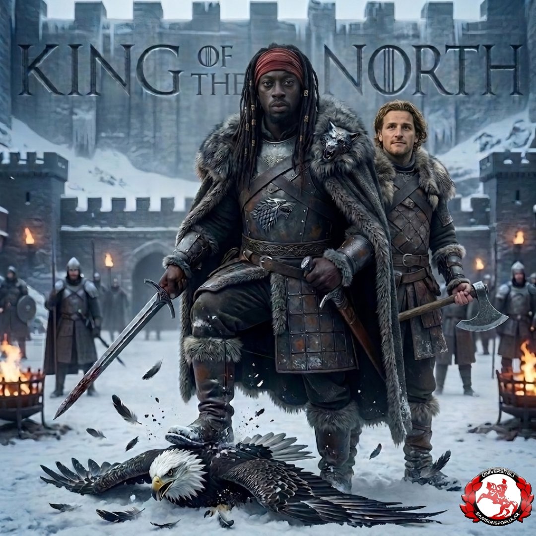 UniSam1965's tweet photo. KING OF THE NORTH ⚔️👑🔴⚪⚫

#Samsunspor #ÜniSam #SAMvBJK https://t.co/BHxkKxqUtW