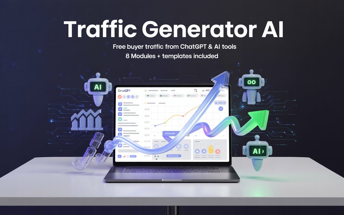 golam07's tweet photo. THE NEW "INVISIBLE" TRAFFIC SOURCE THAT'S REPLACING GOOGLE SEARCH RIGHT NOW  
Visit for more info : https://t.co/pXvchT4d8P 

Traffic Generator AI gets you free buyer traffic from ChatGPT and other AI tools—without paid ads, a website, or SEO. https://t.co/h6fnDbv45w