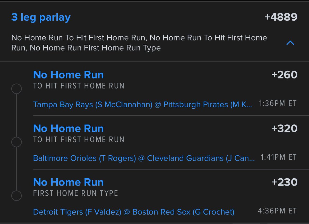 HooveLocks's tweet photo. THE BEST NO HOMERUN PARLAY ❌

Round robin 2 mans .15u 

$100 to someone who likes/rt &amp; follows when it hits 🫡 https://t.co/CIF08rZm6E