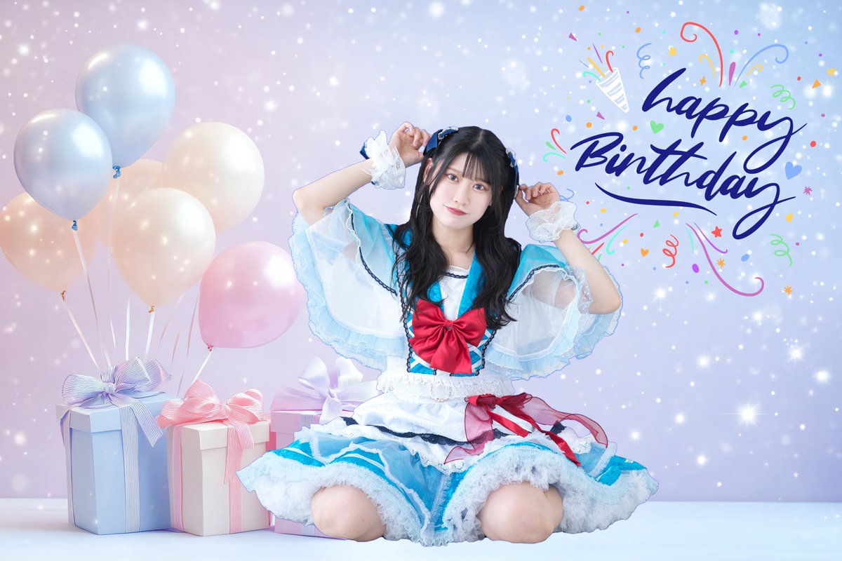 tsukinukeniyomi's tweet photo. 本日は瑠璃色担当・眠ねむのお誕生日です🎊

常に上機嫌でるんるんと鼻歌が聞こえてきそう♪
頭の上に音符マークを掲げる素直と優しさの化身🍓
ツキヨミのムードメーカーです🙌

今週末土曜日に生誕祭がアキバステラキューブにて開催✨
チケット残りわずかとなっております！
一緒にお祝いしてください🥂