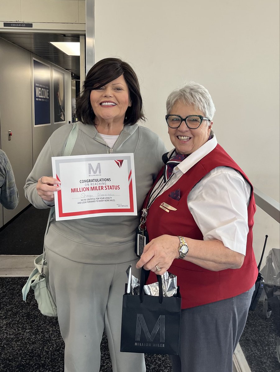 EyeTechTraining's tweet photo. Thanks for the million memories, Delta! It’s been a blast! Delta’s the BEST! 1,000,000 miles today.  Here’s to 1,000,000 more. https://t.co/uTyFBWCdJc