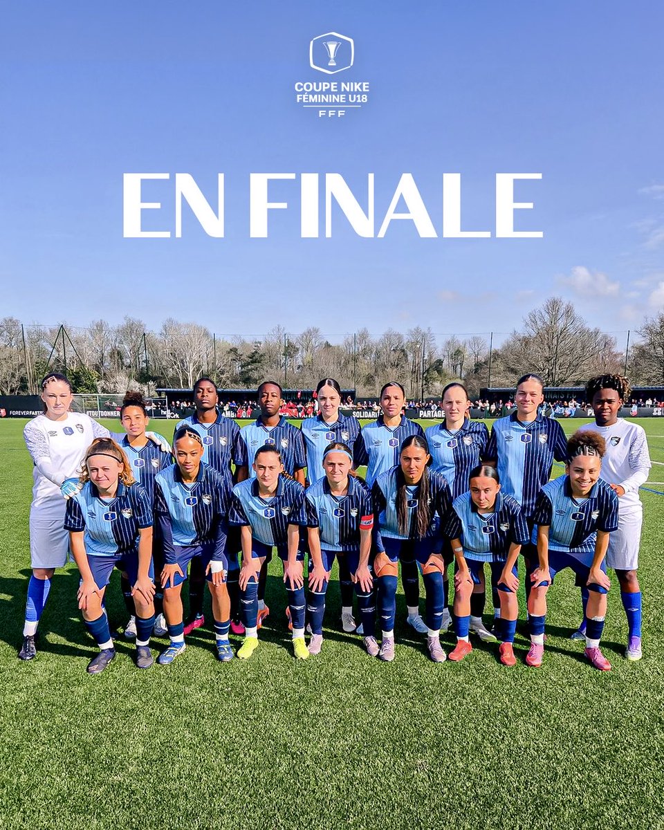 EN FINALE. 💙

Victorieuses du Stade de Reims (0-1, but de Luna Laboucarie), nos bézotes décrochent leur place pour la première finale de Coupe Nike U18F. 🏆

Fierté immense ! 👏