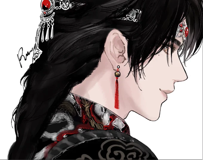 Colouring practice with my WWM blorbo (currently it's the smiley one)