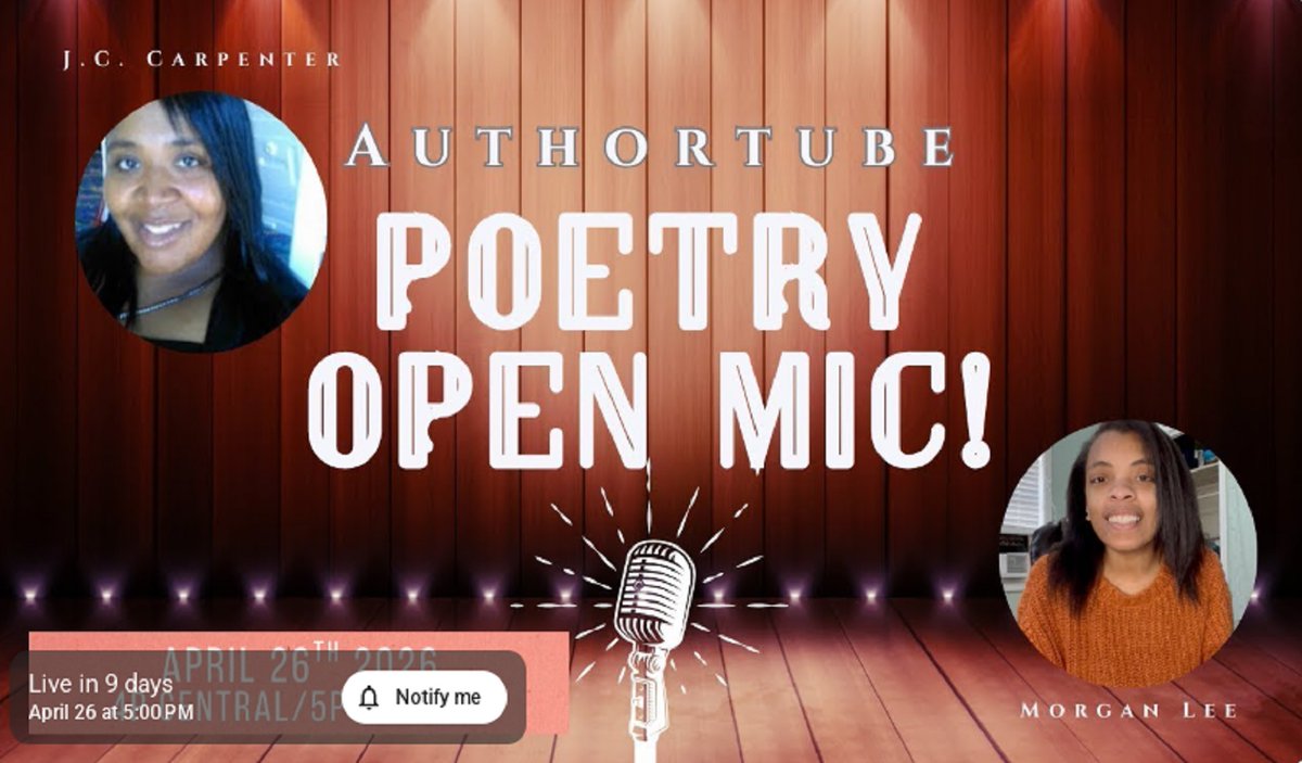 DBE_Community's tweet image. Who's Got Some Poetry They Want to Share?
youtube.com/live/HpwgWIGAT…

@followers @highlight #Everyone #share #support #books #socialmedia #WritingCommunity #authorscommunity #writerslift #BookTwitter #booksbooksbooks #readingcommunity #booktok #writersoftwitter #bloggingcommunity