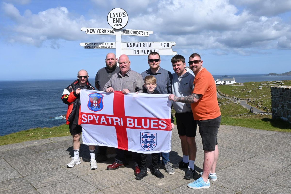 oggers10's tweet photo. Got to go Land’s End while down this far.  what a weekend @officialcufc https://t.co/ubmBHvUhbM