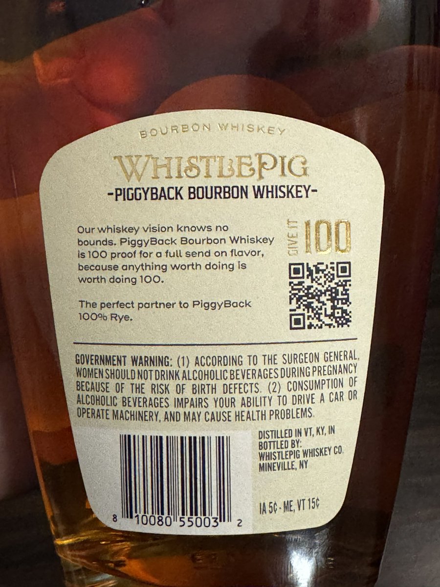 DipeshDutt's tweet image. The label on the bottle says 
“…anything worth doing is worth doing 100”. 

There’s reason to celebrate tonight after a long long time. Bring out the good stuff. 

Excellent #bourbon #whiskey. Probably the finest I’ve had. Fits the occasion.

#cheers #whistlepig