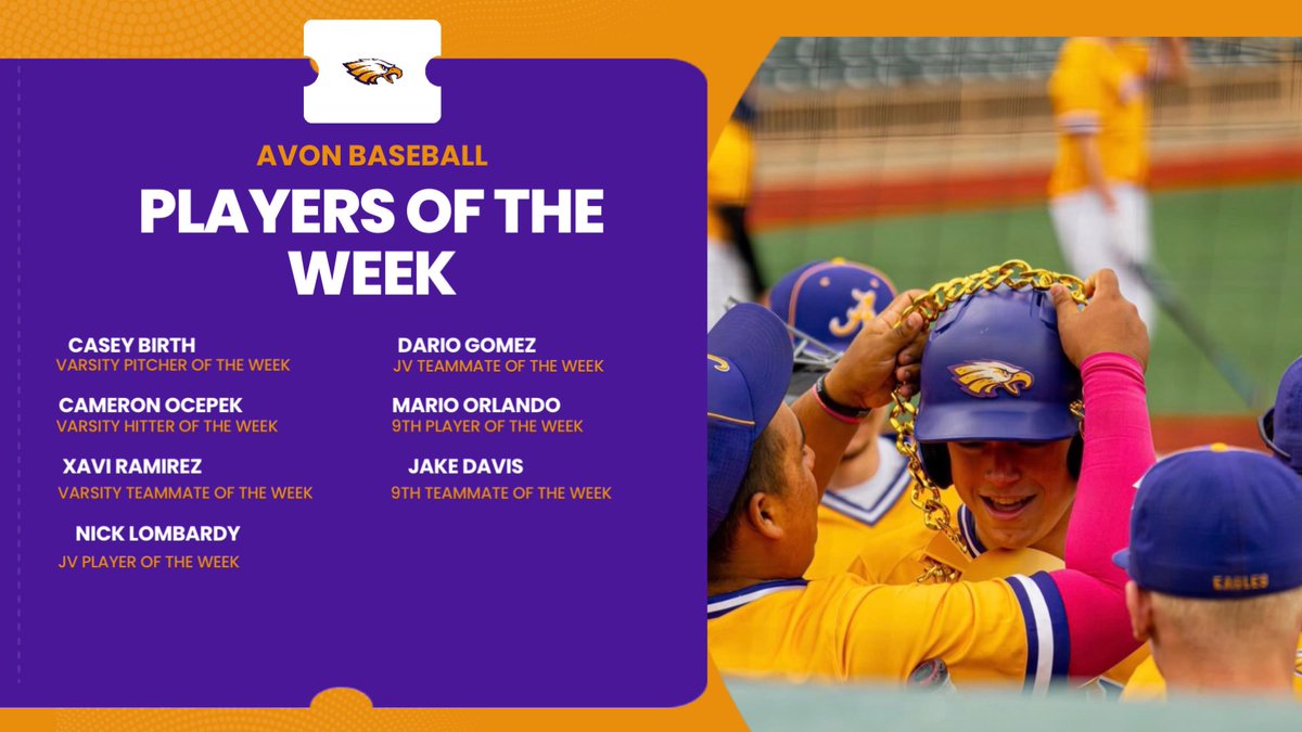 baseball_avon's tweet photo. Week 3 Players of the Week! https://t.co/y5tYkpjyTj