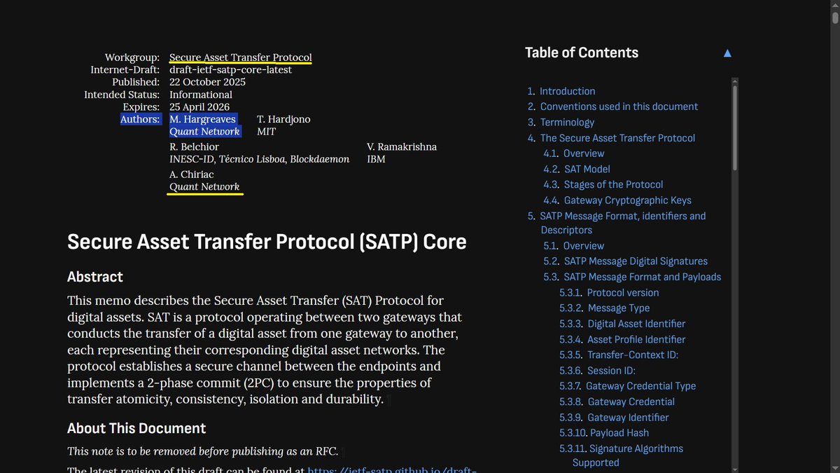 DPGmaximus's tweet photo. Great find with $XLM @ChartNerdTA! 🫡 Also have to add $QNT as well. "Quant bolsters DLT security and interoperability with Secure Asset Transfer Protocol (SATP)"  Documented.✅📝 👇

https://t.co/3XriJ6IRHb