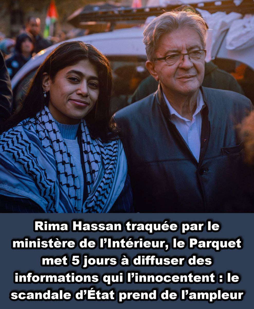 Une traque organisée par le ministère de l’Intérieur et d’un parquet bien lent quand il s’agit de publier des informations innocentant Rima  Hassan, calomniée de toutes parts, sont édifiantes pour notre démocratie.
linsoumission.fr/2026/04/16/rim…