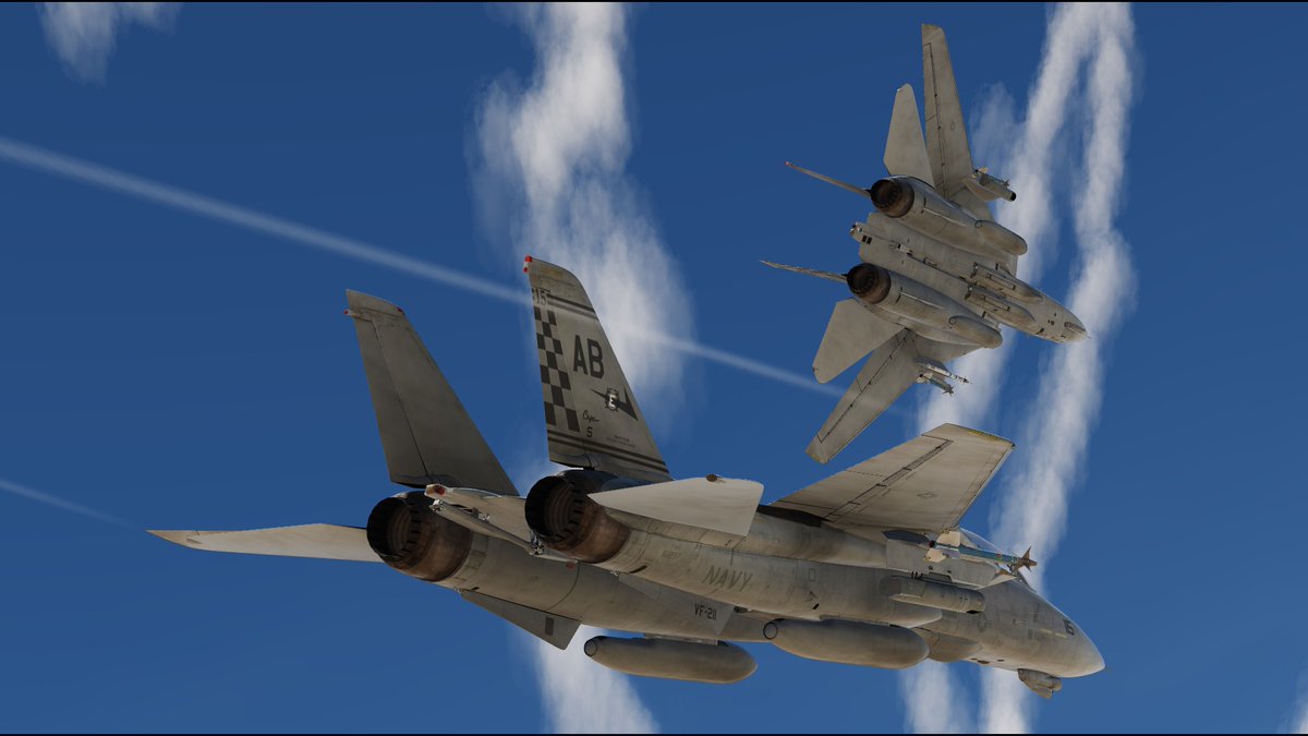 Touma_nomad's tweet image. 夜中にちょっとだけACMトレーニング
VF-211 F-14A vs 65AGRS F-15C
さすがのF-15C。手強かったぜ。
#DCS #DCS_World #DCSWorld