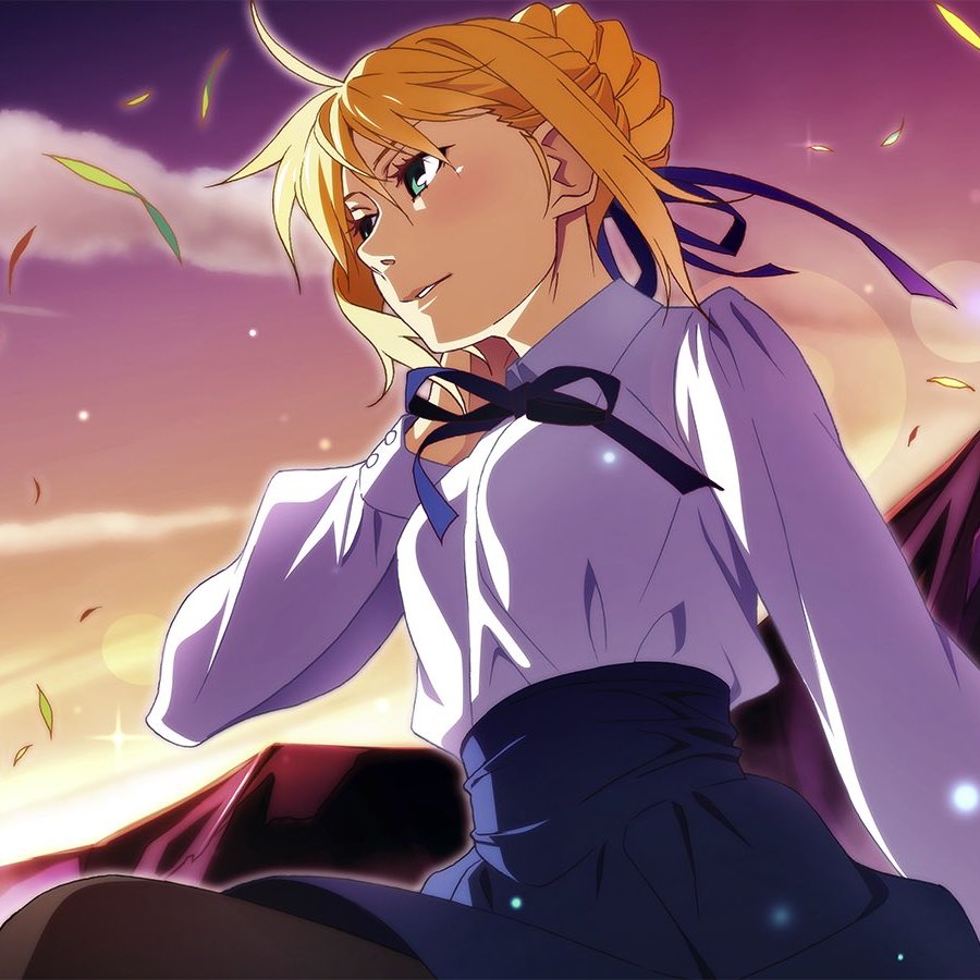 Saber artworks by Akio Watanabe (Monogatari chara-designer)