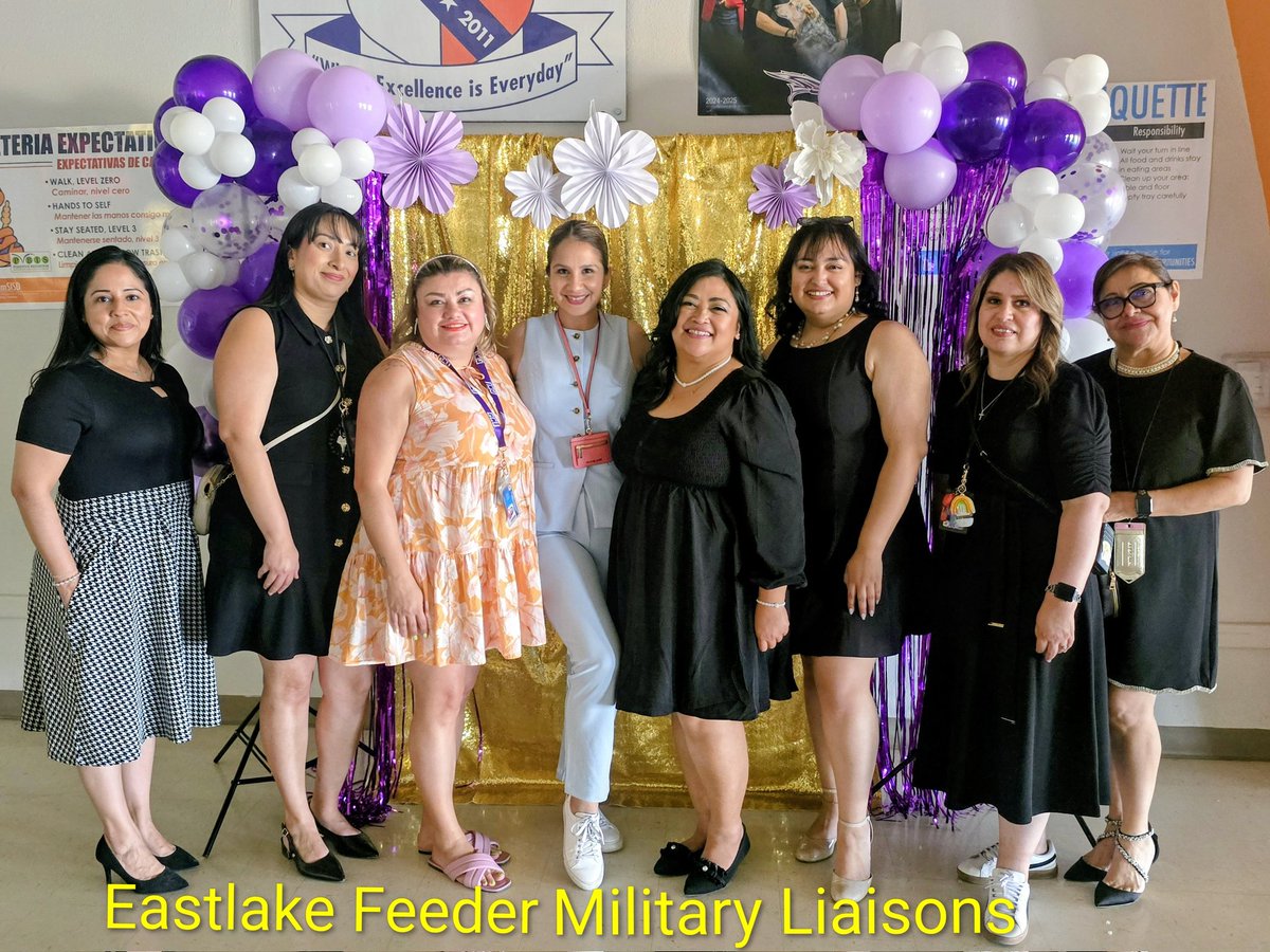 BelleApuan_ELMS's tweet photo. Our 4th Annual Eastlake Feeder Military Family Ball hosted at Dr. Sue Shook Elementary was a wonderful celebration of the amazing military families we serve. 💜 Thank you for your strength, sacrifice, &amp; resilience.

A special thanks to our military liaisons who made it memorable. https://t.co/YE5FxwKC9O