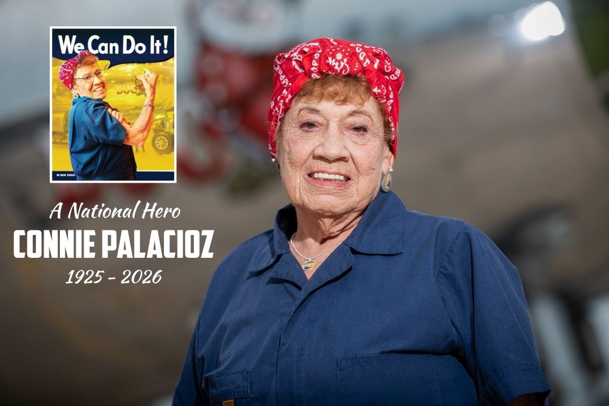 B29DocsFriends's tweet photo. Today we hurt, but we celebrate a national hero and #aviation legend. We are forever grateful for our #RosieTheRiveter Connie Palacioz. #GreatestGeneration #warbirds https://t.co/nSMgfF0B3o https://t.co/r91jrg2Utp