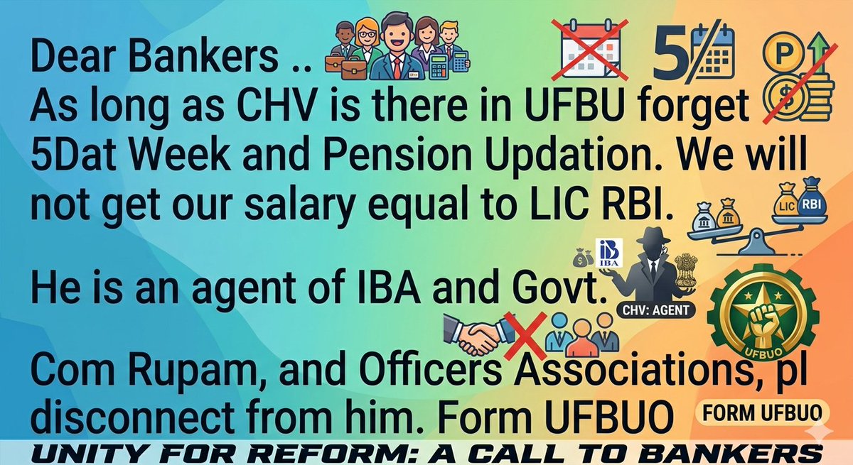 Fair_Banker's tweet photo. Today, @ChVenkatachalam proved that he is traitor of bankmen. What bludy business he has to opine that there is no clause for Pension Updation?
#Refuse_ExGratia
#ATParLIC
@rupamsmail @aiboc_in @gsnobo1977 @AIBOAOFFICIAL
@AISBOF @CBOAofficial
@SbioaC @gsnobo1977
@idesibanda https://t.co/e3brmc8ncK