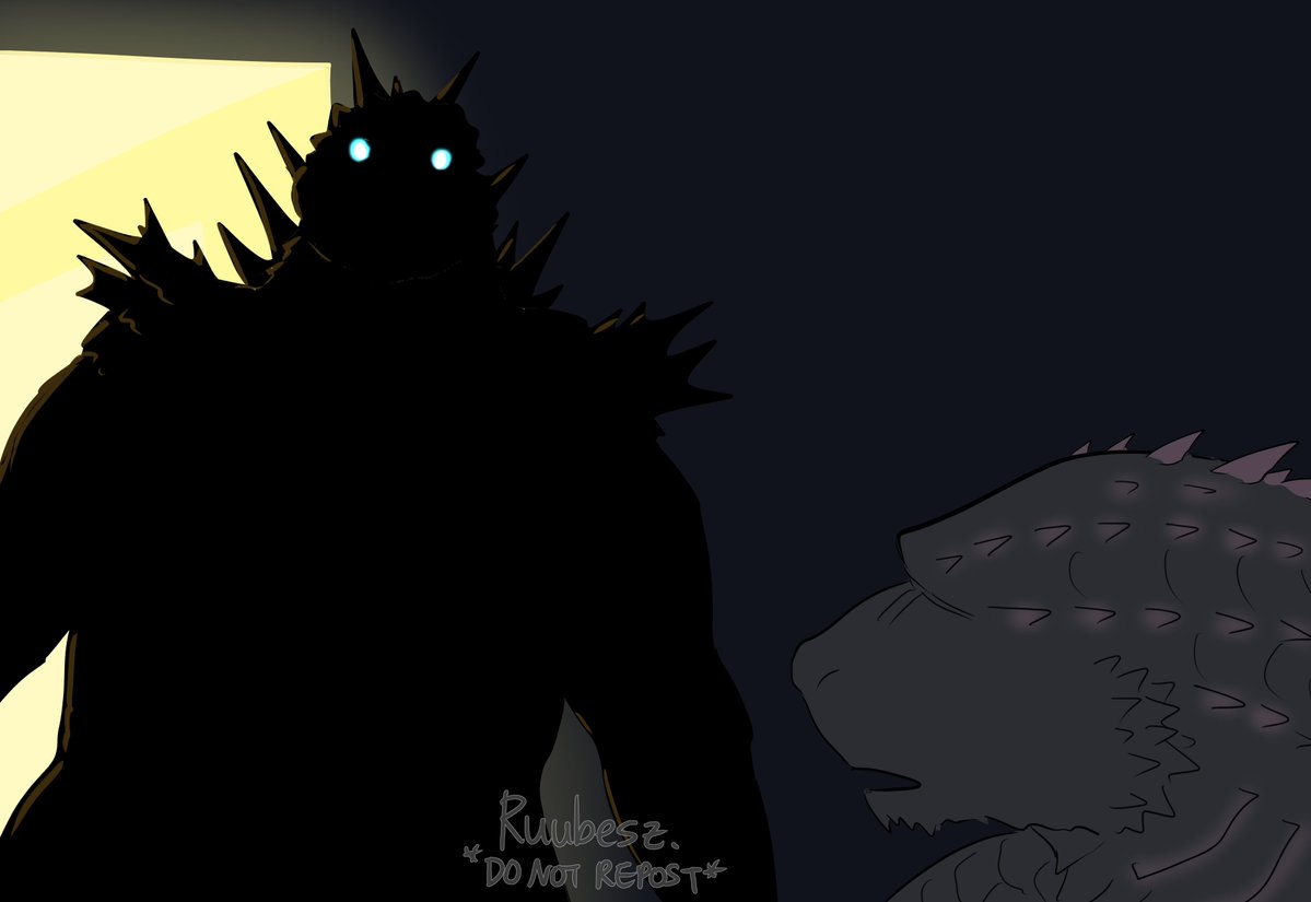 ruubesz's tweet image. Minus sometimes forgets that he's not a smol baby anymore.
(I'm keeping him small in my future comics until the movie releases)
#godzilla