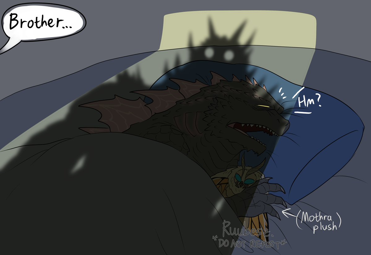 ruubesz's tweet image. Minus sometimes forgets that he's not a smol baby anymore.
(I'm keeping him small in my future comics until the movie releases)
#godzilla