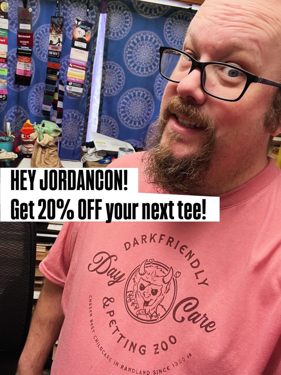 weeklywheelnews's tweet photo. Hey Jordancon! We miss you! Take a selfie in one of our tees this weekend &amp; send it to us/tag us (Instagram ,Twitter, FB or Bluesky) and we'll send you a code for 20% off your next shirt order! (Any design) 

❤️Weekly Wheel News &amp; New Creations By Jen 

#theWheelOfTime #jordancon https://t.co/dxv3TylHwQ